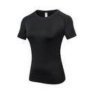 Camiseta De Compressão Feminina De Secagem Rápida, Manga Curta, Para Yoga, Corrida, Treino De Verão