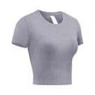 Camiseta De Compressão Feminina De Secagem Rápida, Manga Curta, Para Yoga, Corrida, Treino De Verão