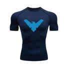 Camiseta De Compressão Masculina De Secagem Rápida Para Corrida, Manga Curta, Verão, Proteção Solar