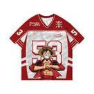 Camiseta De Futebol Vintage De Verão Para Cosplay Do Anime Monkey D Luffy, Tamanho Grande E