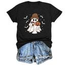 Camiseta de Halloween Bealatt Funny Ghost Coffee preta