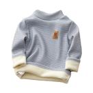 Camiseta De Inverno Para Meninas Com Listras, Gola Alta, Camiseta Infantil Fofa