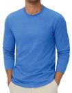 Camiseta de manga comprida Cotrasen masculina de algodão azul marinho