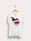 Camiseta de manga curta com estampa Old School de tattoo coração com flecha FUCK LOVE