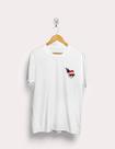 Camiseta de manga curta com estampa Old School de tattoo coração com flecha no peito FUCK LOVE