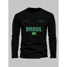 Camiseta de Manga Longa Brasil 100% Algodão Lançamento 2026