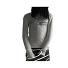 Camiseta De Manga Longa Estampada Gótica Escura Y2K, Moda Casual De Rua