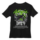 Camiseta De Moto Kawasaki Ninja Camisa Preta Algodão Macio
