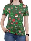 Camiseta de Natal PLUS SIZE Papai Noel Feminina Blusa est3