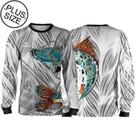 Camiseta de Pesca com Proteção UV Branca Camiseta de Pesca com Proteção UV Branca
