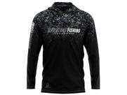 Camiseta de Pesca Mar Negro Sublimada Com Capuz Proteção Solar 50+ UV - Fisher Séries Camiseta de Pesca Mar Negro Sublimada Com Capuz Proteção Solar 50+ UV - Fisher Séries