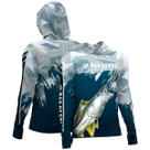 Camiseta de Pesca Masculina X-Protection Sublimada - Mar Negro