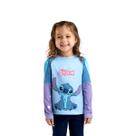 Camiseta de Proteção Solar UV 50 Esportiva Juvenil Gola Redonda Stitch Nathor