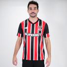 Camiseta de Time New Balance SPFC 2024 Away Torcedor Vermelho Branco e Preto - Masculino