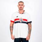 Camiseta de Time New Balance SPFC 2024 Branco Vermelho e Preto - Masculino Camiseta de Time New Balance SPFC 2024 Branco Vermelho e Preto - Masculino