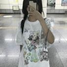 Camiseta De Verão Com Estampa Para Mulheres, Casual, Gola Redonda, Manga Curta, Estilo Coreano, Camiseta De Verão Com Estampa Para Mulheres, Casual, Gola Redonda, Manga Curta, Estilo Coreano,