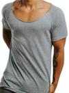Camiseta decote com gola canoa masculina slim fit Camiseta decote com gola canoa masculina slim fit