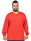 Camiseta decote v manga longa plus size fenomenal