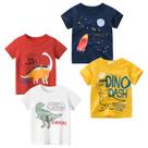 Camiseta DEEKEY Graphic para meninos, manga curta, 2 a 7 anos, pacote com 4 Camiseta DEEKEY Graphic para meninos, manga curta, 2 a 7 anos, pacote com 4