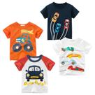 Camiseta DEEKEY Graphic para meninos, manga curta, 2 a 7 anos, pacote com 4 Camiseta DEEKEY Graphic para meninos, manga curta, 2 a 7 anos, pacote com 4
