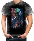 Camiseta Desgaste Alien ET Fumando Alienígena 2 Camiseta Desgaste Alien ET Fumando Alienígena 2