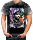 Camiseta Desgaste Boina Roxa Soldado Batalhão 5
