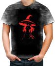 Camiseta Desgaste Bruxa Halloween Vermelha 8