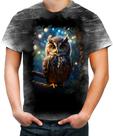 Camiseta Desgaste Coruja Ave Rapina Noturna Sabedoria 1