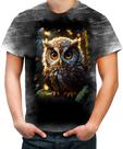 Camiseta Desgaste Coruja Ave Rapina Noturna Sabedoria 3