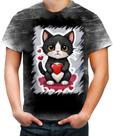 Camiseta Desgaste Dia dos Namorados Gatinho 1
