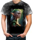 Camiseta Desgaste Elfa Linda na Floresta Mágica 6
