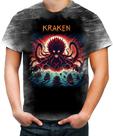 Camiseta Desgaste Kraken Monstro Marinho Mitologia 1