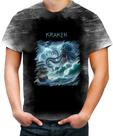 Camiseta Desgaste Kraken Monstro Marinho Mitologia 3 Camiseta Desgaste Kraken Monstro Marinho Mitologia 3