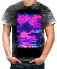 Camiseta Desgaste Landscape Futuro Vaporwave 7 Camiseta Desgaste Landscape Futuro Vaporwave 7