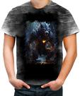 Camiseta Desgaste Lobisomem Criatura das Trevas Folclore 1