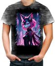 Camiseta Desgaste Raposa Humanóide Vaporwave 11