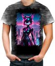 Camiseta Desgaste Raposa Humanóide Vaporwave 6