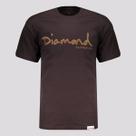 Camiseta Diamond Og Script Marrom