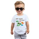 Camiseta Dinossauros Floresta Camisa Personalizada Blusa Infantil e Juvenil Algodão com Poliéster Camiseta Dinossauros Floresta Camisa Personalizada Blusa Infantil e Juvenil Algodão com Poliéster