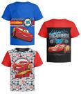 Camiseta Disney Cars Lightning McQueen, pacote com 3 crianças e bebês