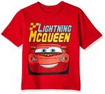 Camiseta Disney Cars Lightning Mcqueen para meninos, vermelha, 3T