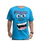 Camiseta disney pixar monstros sa sulley rosto azul p