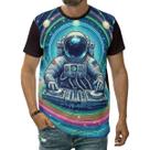 Camiseta Dj Astronauta Balada Espacial Música Planetas Arte