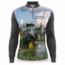 Camiseta do Agro Proteção UV50 Manga Longa Camisa Poliéster Técnico Agroquímica