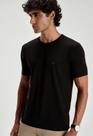 Camiseta Docthos Slim Manga Curta Fibras Nobres Textura Quadriculado Tech