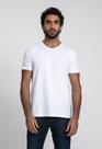 Camiseta Docthos Slim Manga Curta Lisa com Coroa em Linhas