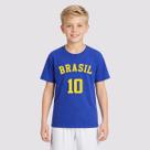 Camiseta Dras Brasil 10 Infantil Azul