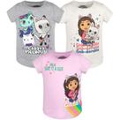 Camiseta Dreamworks Gabby's Dollhouse Pandy Paws Girl, pacote com 3