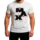 Camiseta Dry-Fit Max - Tamanho EG Branca - Max Titanium
