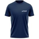 Camiseta Dry Fit Proteção Uv 50 Azul Marinho Manga Curta Fuzil